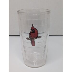 Tervis Tumbler 16oz Insulated Clear Cup Red Cardinal Bird Patch Made in USA